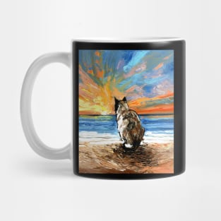 Beach Days - Snowshoe Cat Mug